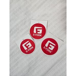 G-Form Protective Gear Set of 3 Red Sticker Decals 3.5" and 3.75" NEW